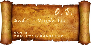 Osváth Virgília névjegykártya